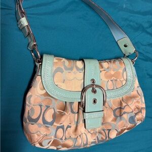 Rare Coach Aqua Shoulder Bag
